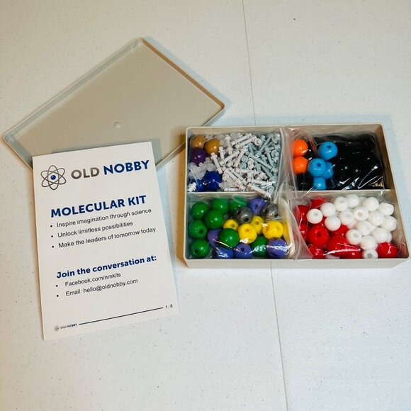 Old Nobby Molecular Kit 239 Pieces For Science Fun - Picture 2 of 9